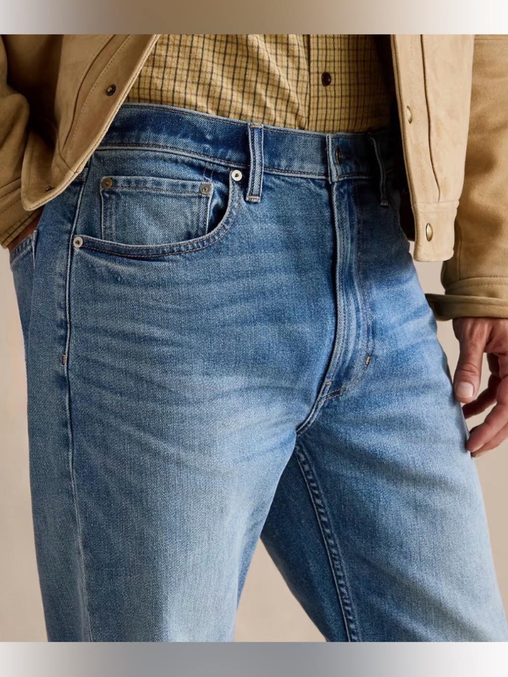 Banana Republic Men's Authentic Straight denim Jeans Blue light Wash 33x34